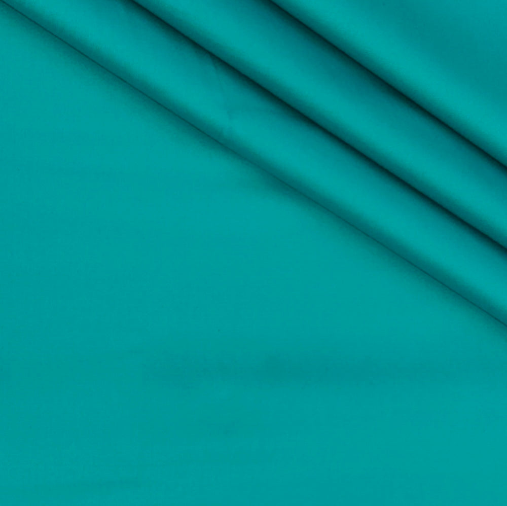 Shirt Fabric Raymond 70s Giza Cotton Plain Colour Viridian Green